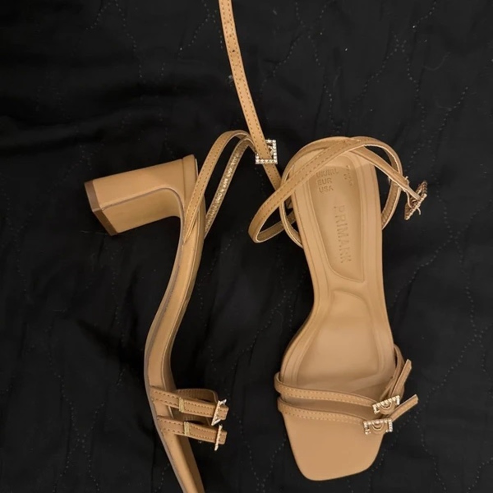 Primark Tan Block Heels